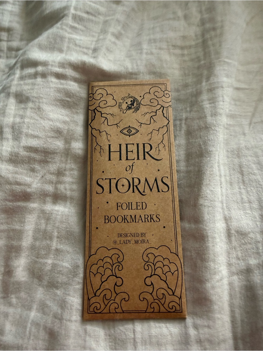 Heir of Storms Foiled Bookmarks - Brown Kraft Design by @lady_moira